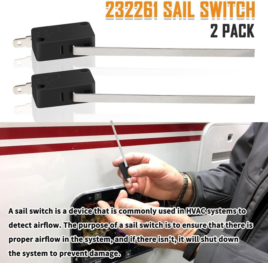 232261 Sail Switch RV Furnace Replacement Part for Suburban SF Series -2 Pack