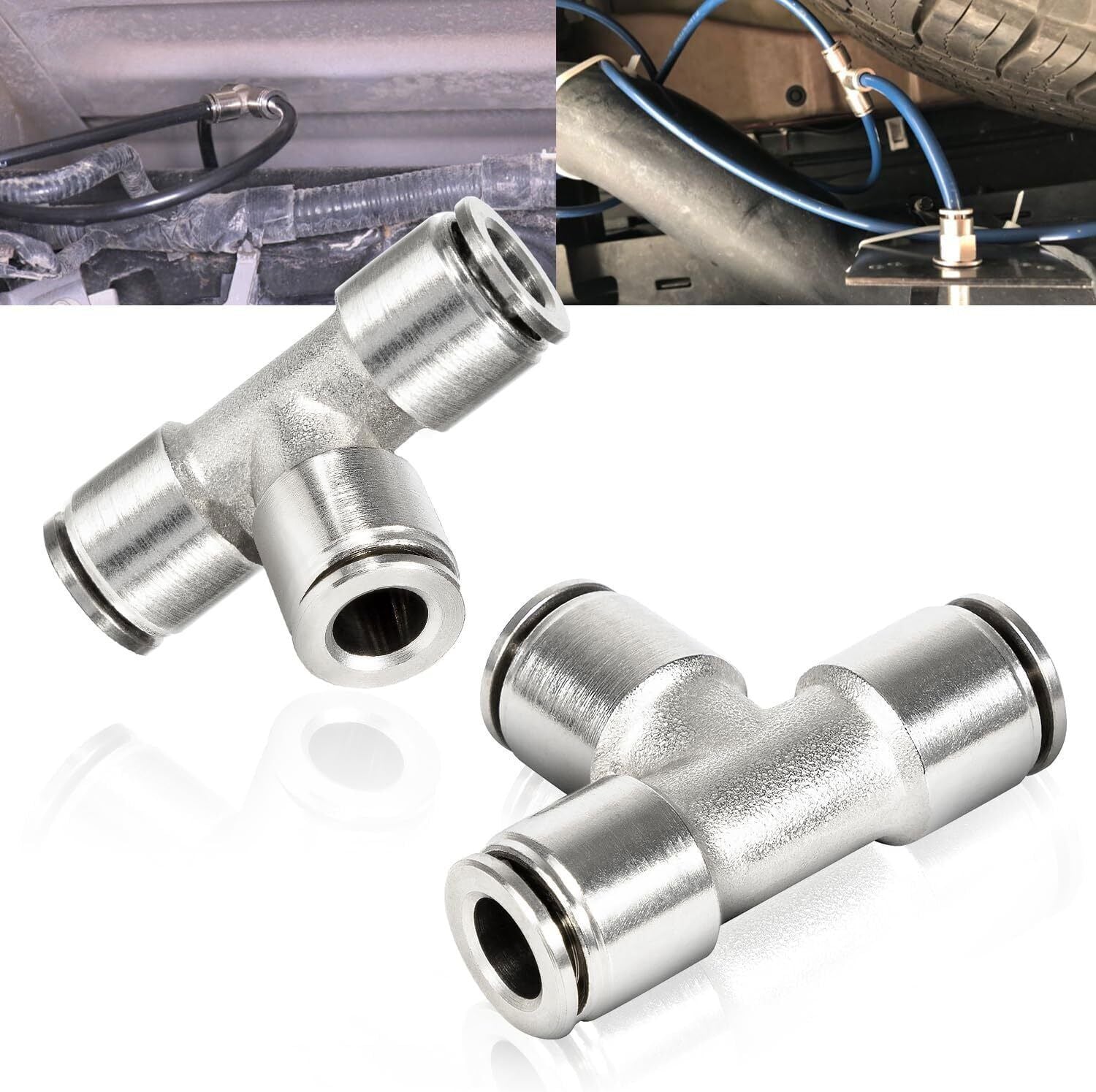 21838 Air Line T-Fittings Union Tee 1/4" Tube Coupler Push-To-Connect Fitting