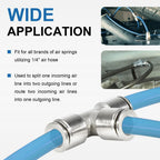 21838 Air Line T-Fittings Union Tee 1/4" Tube Coupler Push-To-Connect Fitting