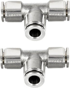 21838 Air Line T-Fittings Union Tee 1/4" Tube Coupler Push-To-Connect Fitting