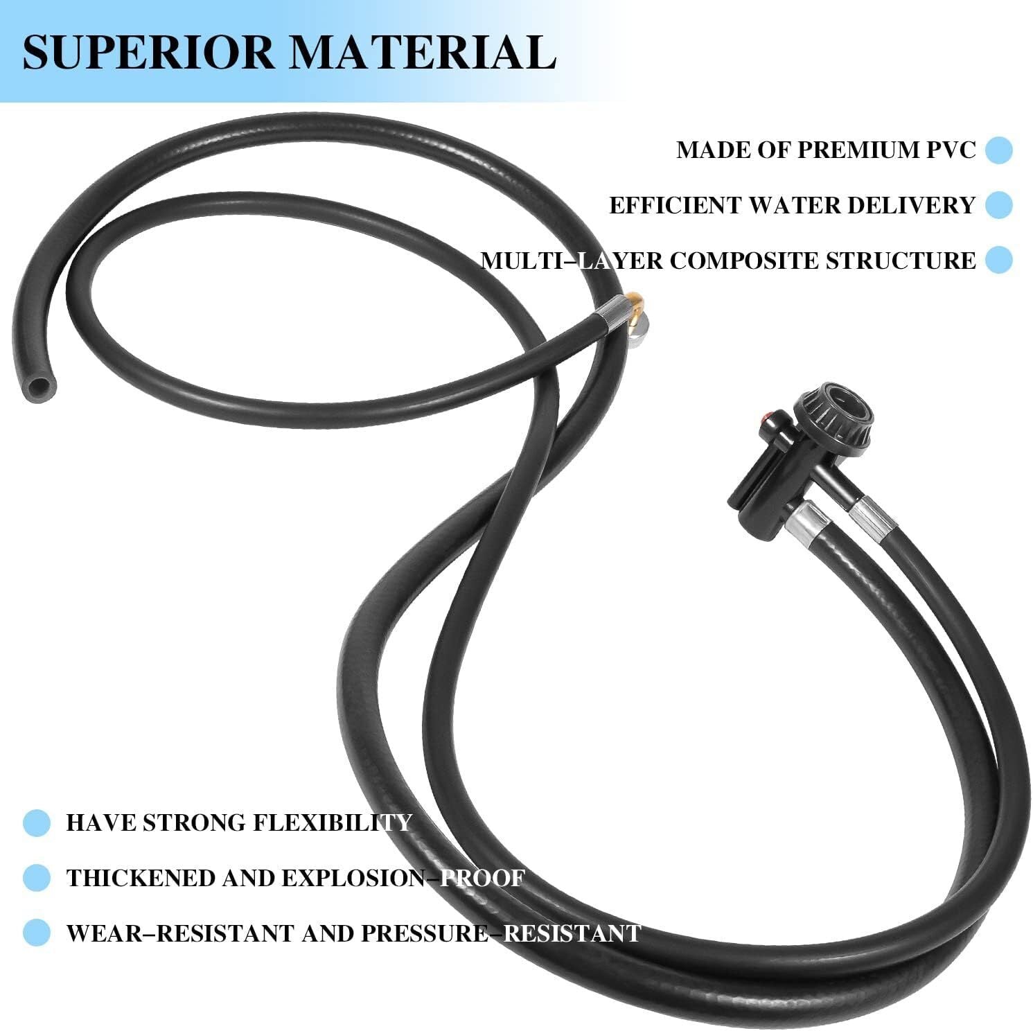 WD24X10066 Portable Dishwasher Drain and Fill Hose Unicouple Assembly for GE