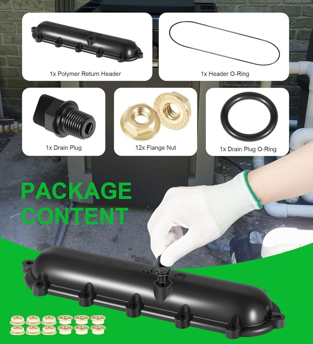 Return Header for Raypak 206A - 407A Flange Nut Kit for Raypak Pool Heaters 206A