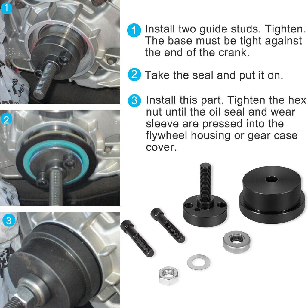 Crankshaft Front & Rear Main Seal Installer Tool For Ford 4.5/6.0/6.4L F-250/350