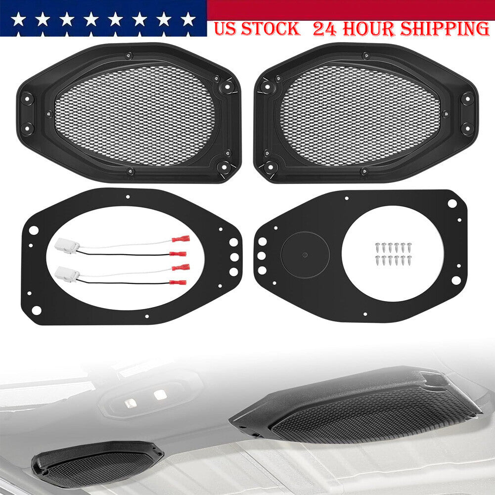 6.5" Rear Speaker Pod Adapters for Jeep Wrangler JL & Gladiator JT, 180 Watts