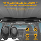 6.5" Rear Speaker Pod Adapters for Jeep Wrangler JL & Gladiator JT, 180 Watts