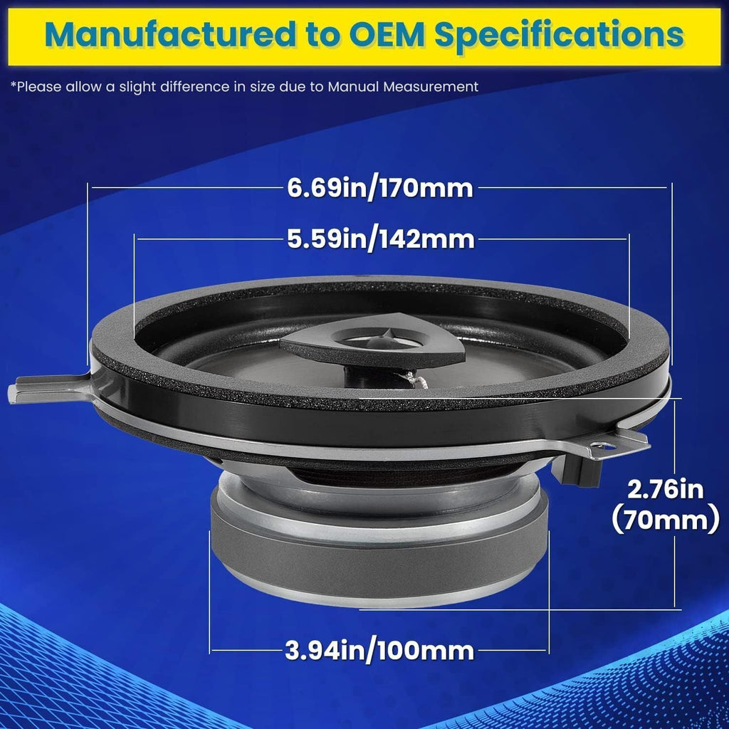 Kicker Speaker Upgrade For 2007-2018 Jeep Wrangler JK JKU 77KICK10 2 Pack