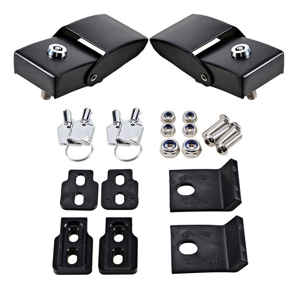 One Pair Locking Hood Catch Hood Lock Latches for Jeep Wrangler JK JKU 2007-2018