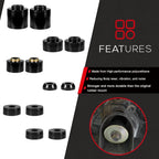 4.4123R Body Mount Bushing Set Kit For Ford F-150 F-250 F-350 1980-1998 2WD 4WD