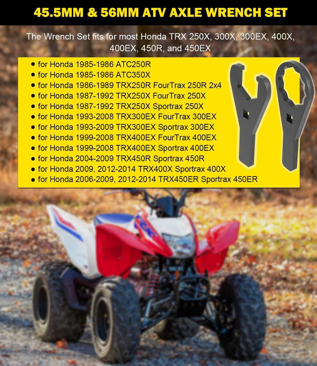 ATV Axle Nut Wrench 45.5mm 56mm for Honda TRX 250X 300X 300EX 400EX 400X 08-0479