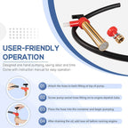 34060-0130 Marine Engine Oil Drain Hand Pump, Boat Oil Change Pump Fits for OMC