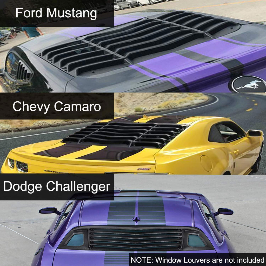 1 set Rear Window Scoop Louvers Installation Hardware for Ford Mustang 2015-2020