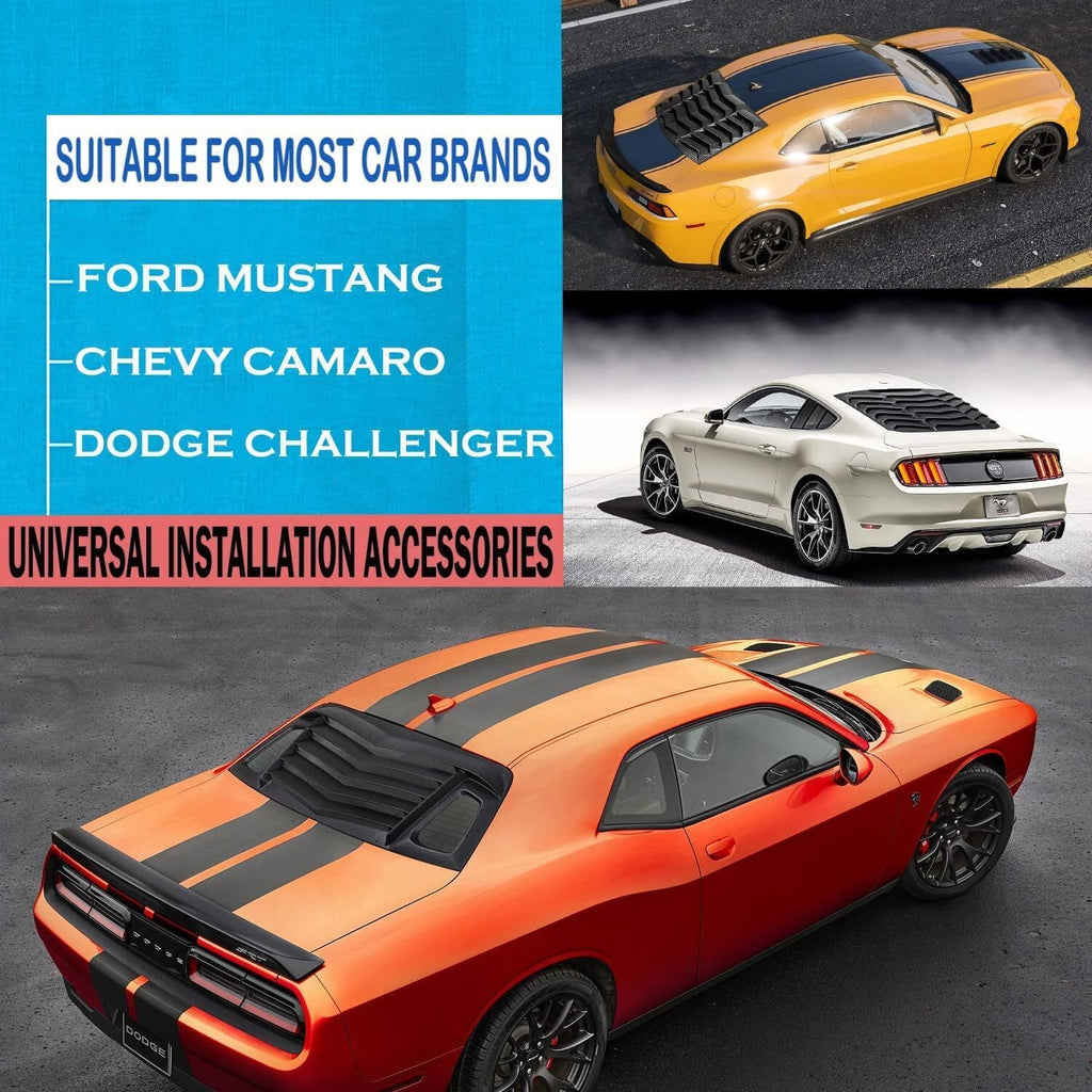 1 set Rear Window Scoop Louvers Installation Hardware for Ford Mustang 2015-2020