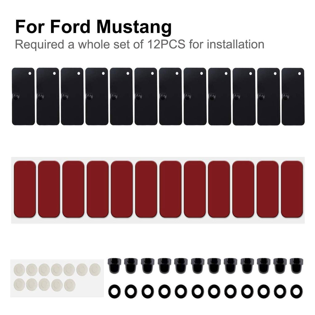 1 set Rear Window Scoop Louvers Installation Hardware for Ford Mustang 2015-2020