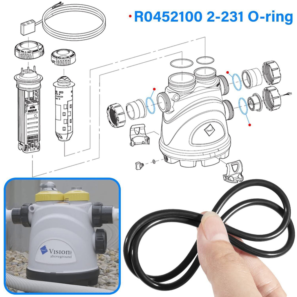 3Pack R0452100 2-231 O-Rings For Zodiac Jandy Fusion & AquaPure PLC1400 & 700