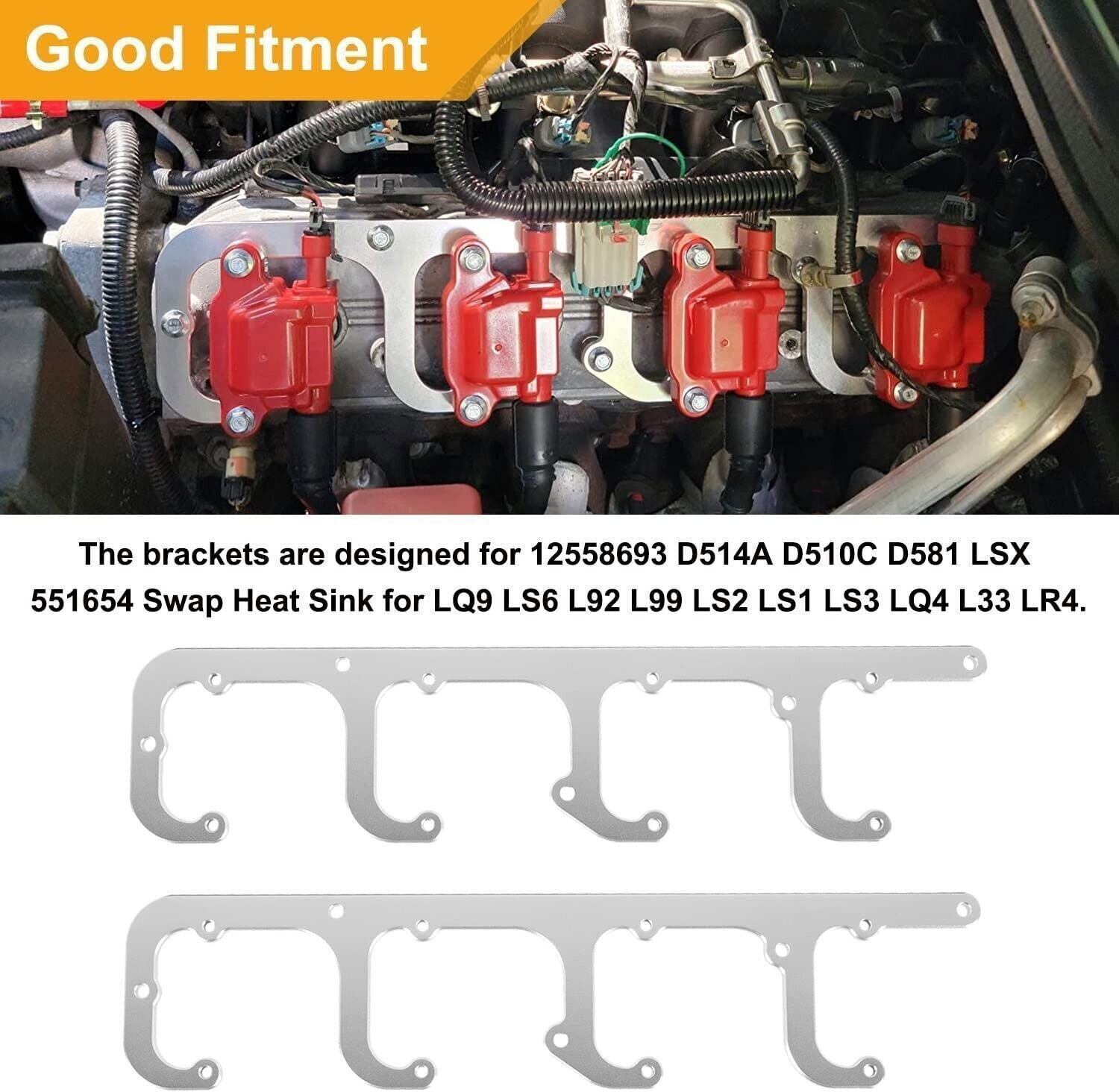 12558693 Square Coil Brackets Valve Cover for D514A D510C D581 LSX LQ9 LS6 L92