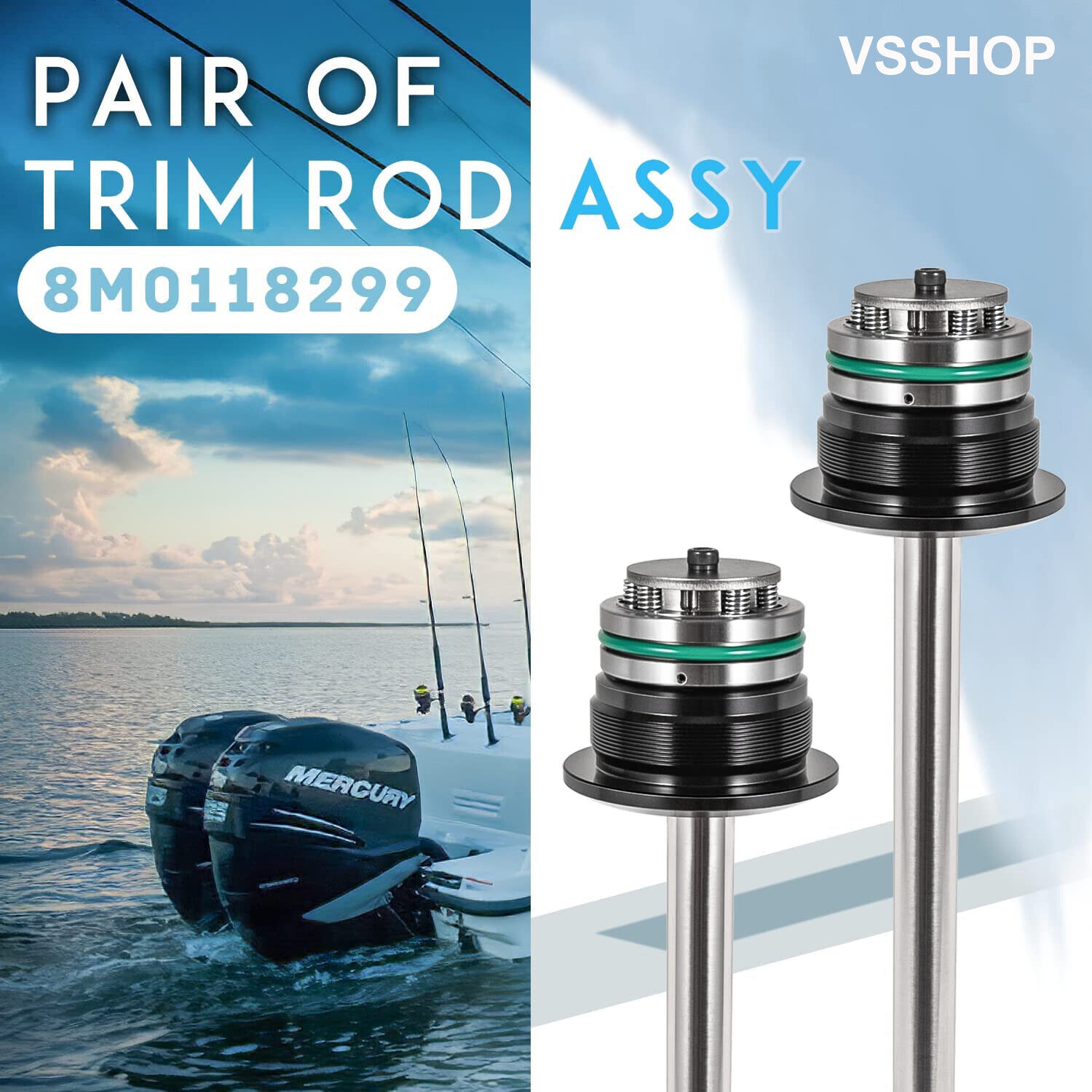 Trim Rod Assy Kit For Mercury/Mariner Verado 200-300hp IL6 8M0118299 896157A01