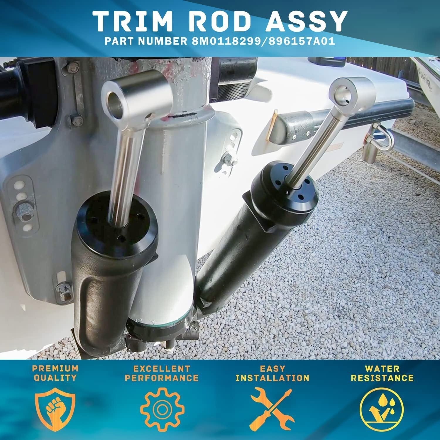 Trim Rod Assy Kit For Mercury/Mariner Verado 200-300hp IL6 8M0118299 896157A01