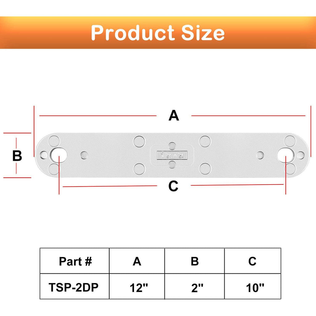 TH Marine Transom Support Plate TSP-2-DP Lower Bolt Hole Pattern Outboard motors