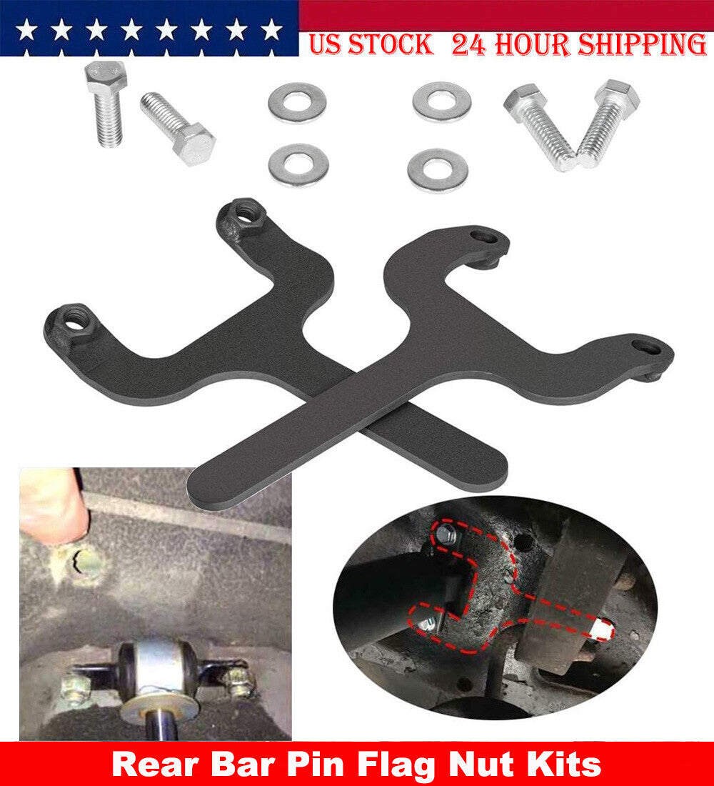 Rear Bar Pin Flag Nut Kits Shock Mounts for 1984-2001 Jeep Cherokee XJ 4WD 2WD