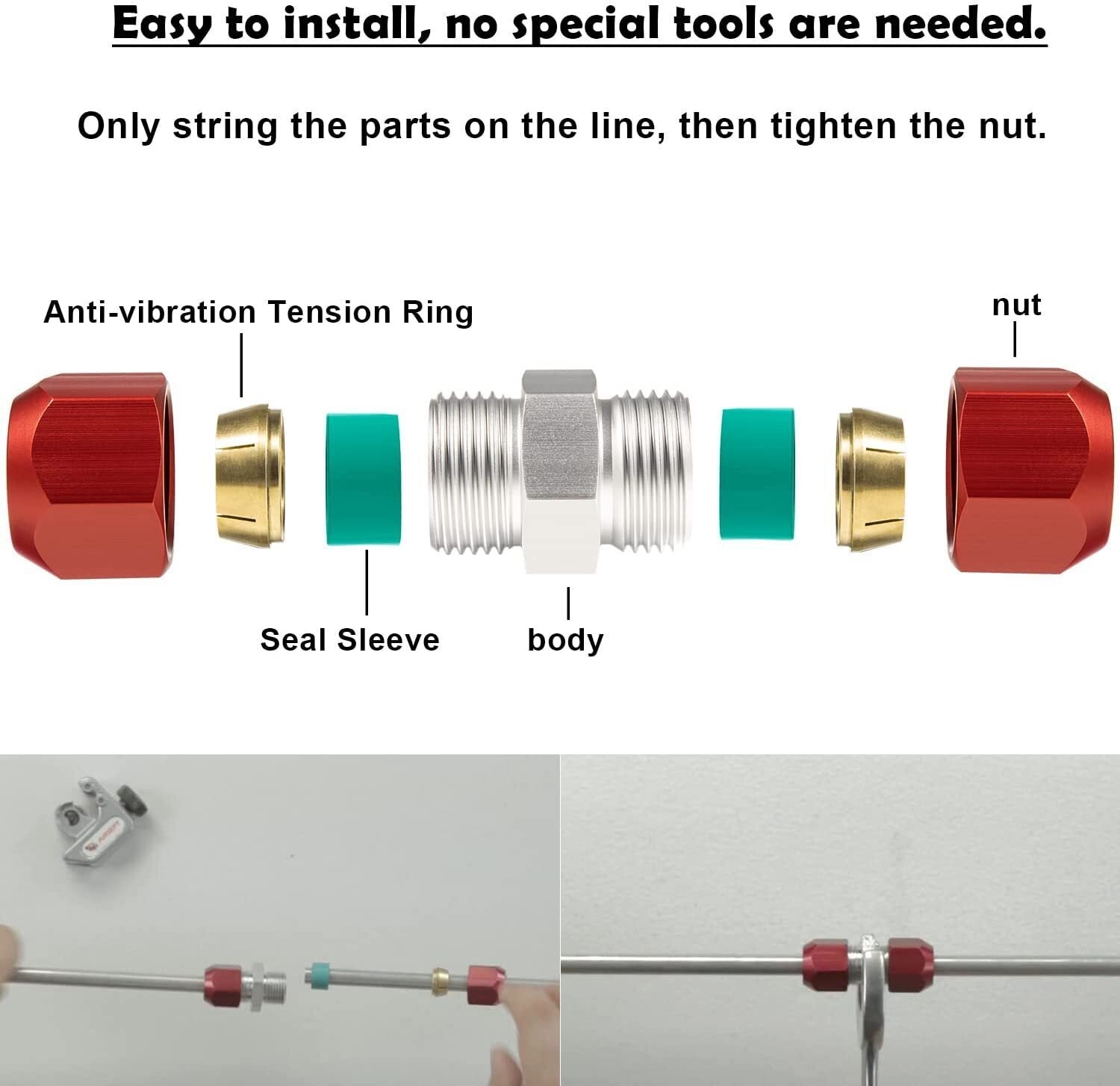 800-640 800-641 800-642 Aluminum Line Splice AC Repair Kit 5/8'', 3/8'',1/2''
