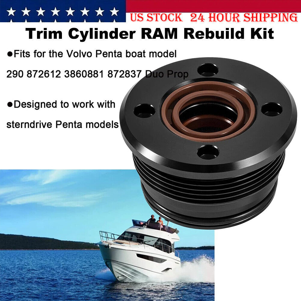 1Pcs Trim Tilt Cylinder RAM End Cap Rebuild/Repair Kit for Volvo Penta 290 DP SP