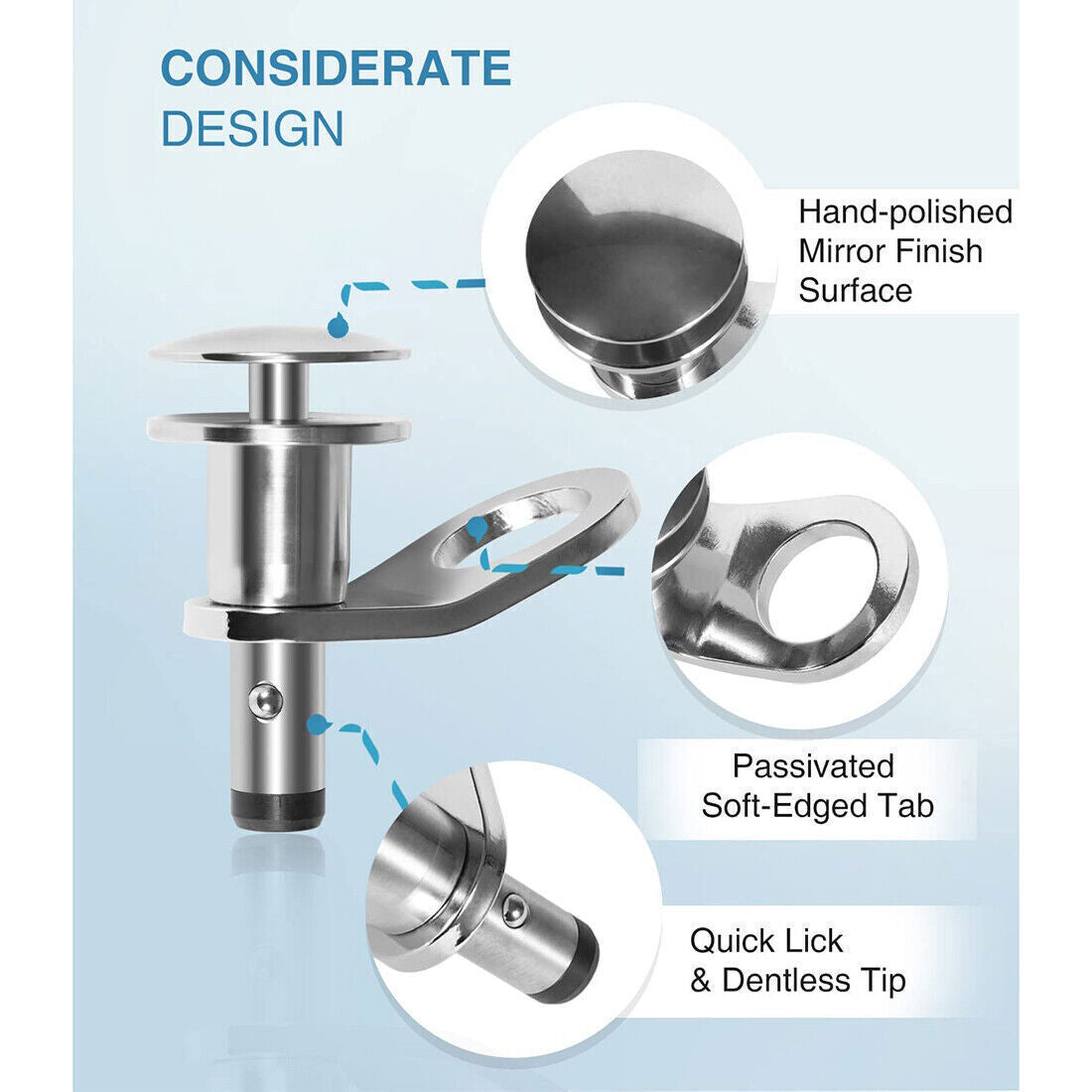 3/8 Inch Marine Stainless Steel Quick Release Boat Fender Kit Mount Holder Kit