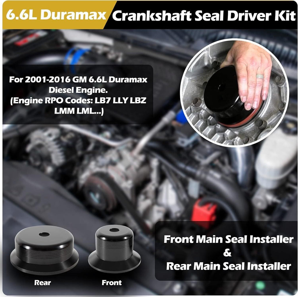 Front & Rear Crank Seal Driver Kit for 2001-2016 GM 6.6L Duramax Diesel Engine