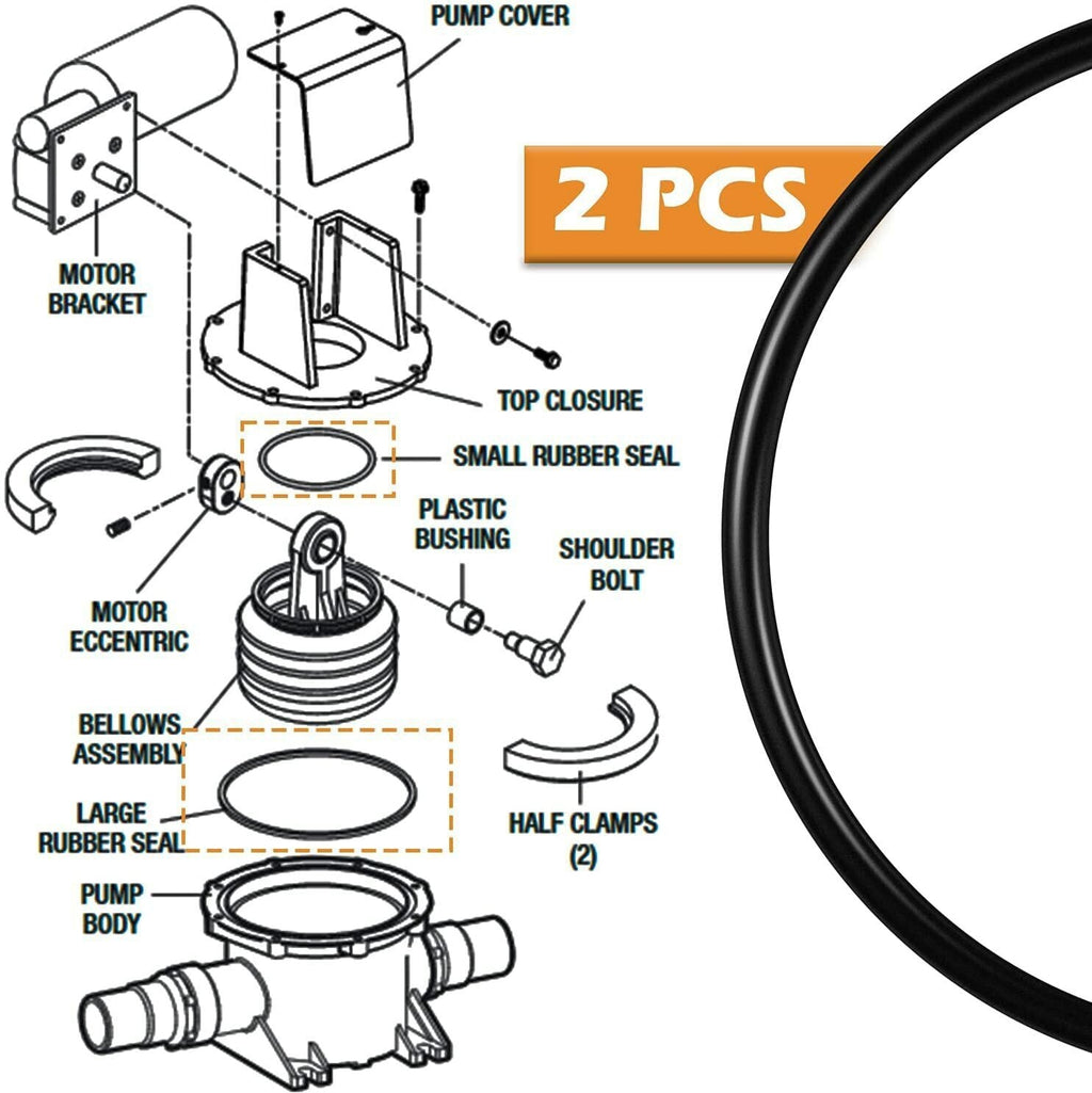 385310151 O-Ring Kit for Sealand/Dometic S Series & T Series Pumps 2PCS