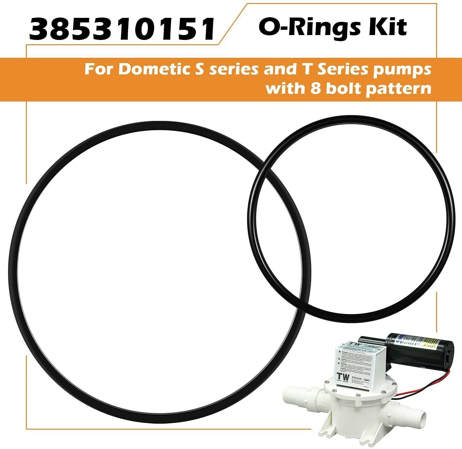385310151 O-Ring Kit for Sealand/Dometic S Series & T Series Pumps 2PCS