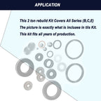 Floor Jack Seal Repair Kit for Lincoln Walker Model 93642 All Series B C E 2 Ton