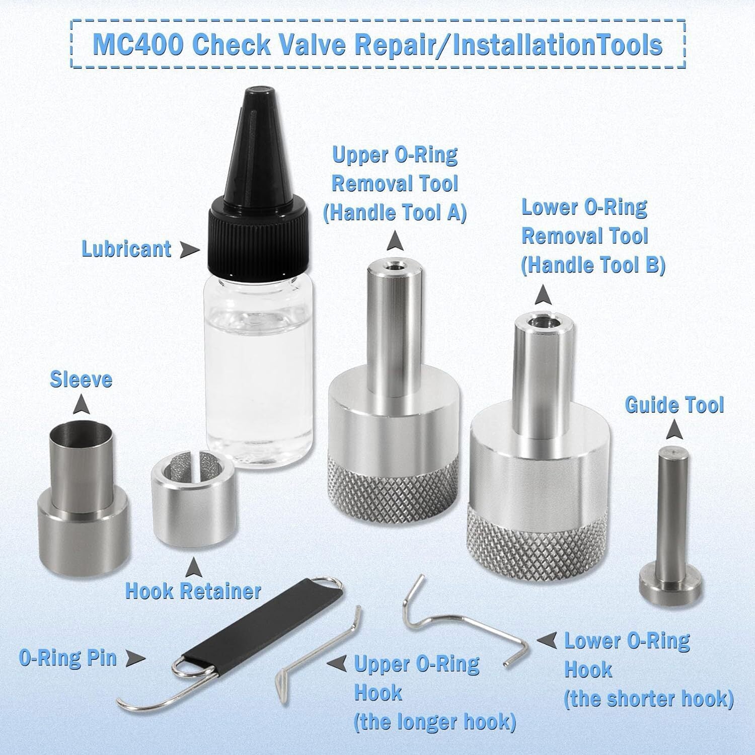 MC400 for 2001-2014 EFI Harley Davidson Fuel Tool Fuel Check Valve Rebuild Kits