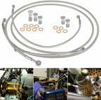 Steel Braided Front & Rear Brake Lines For 1987-2006 Yamaha Banshee 350 YFZ350