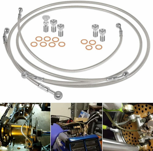 1987-2006 Yamaha Banshee 350 Braided Brake Line Kit