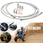 Steel Braided Front & Rear Brake Lines For 1987-2006 Yamaha Banshee 350 YFZ350