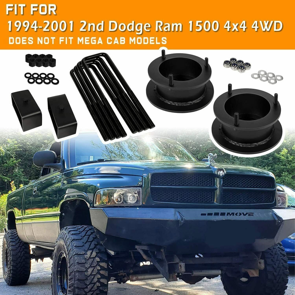 3" Front + 3" Rear Full Lift Kit for 1994-2001 Dodge Ram 1500 4WD 2WD Suspension