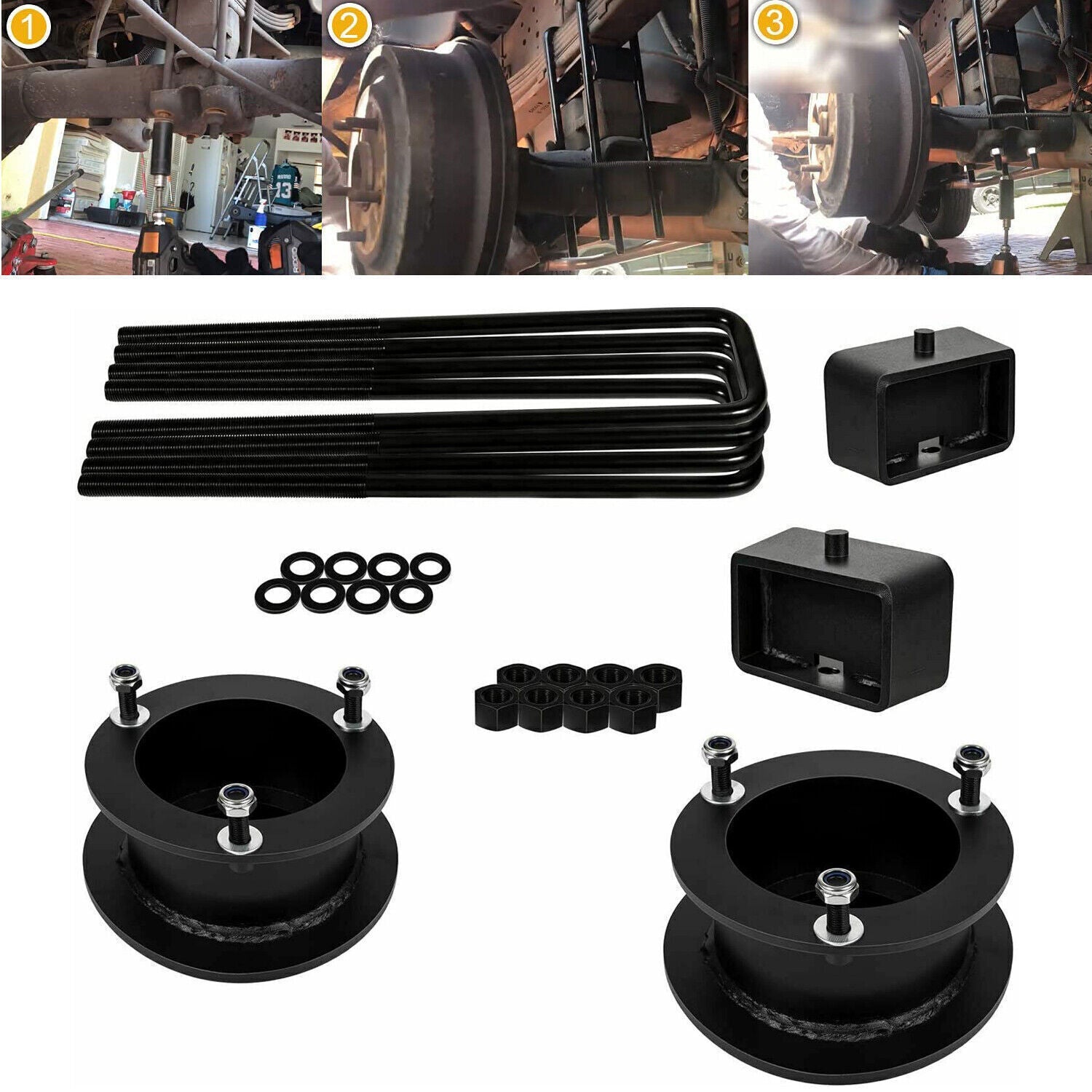3" Front + 3" Rear Full Lift Kit for 1994-2001 Dodge Ram 1500 4WD 2WD Suspension