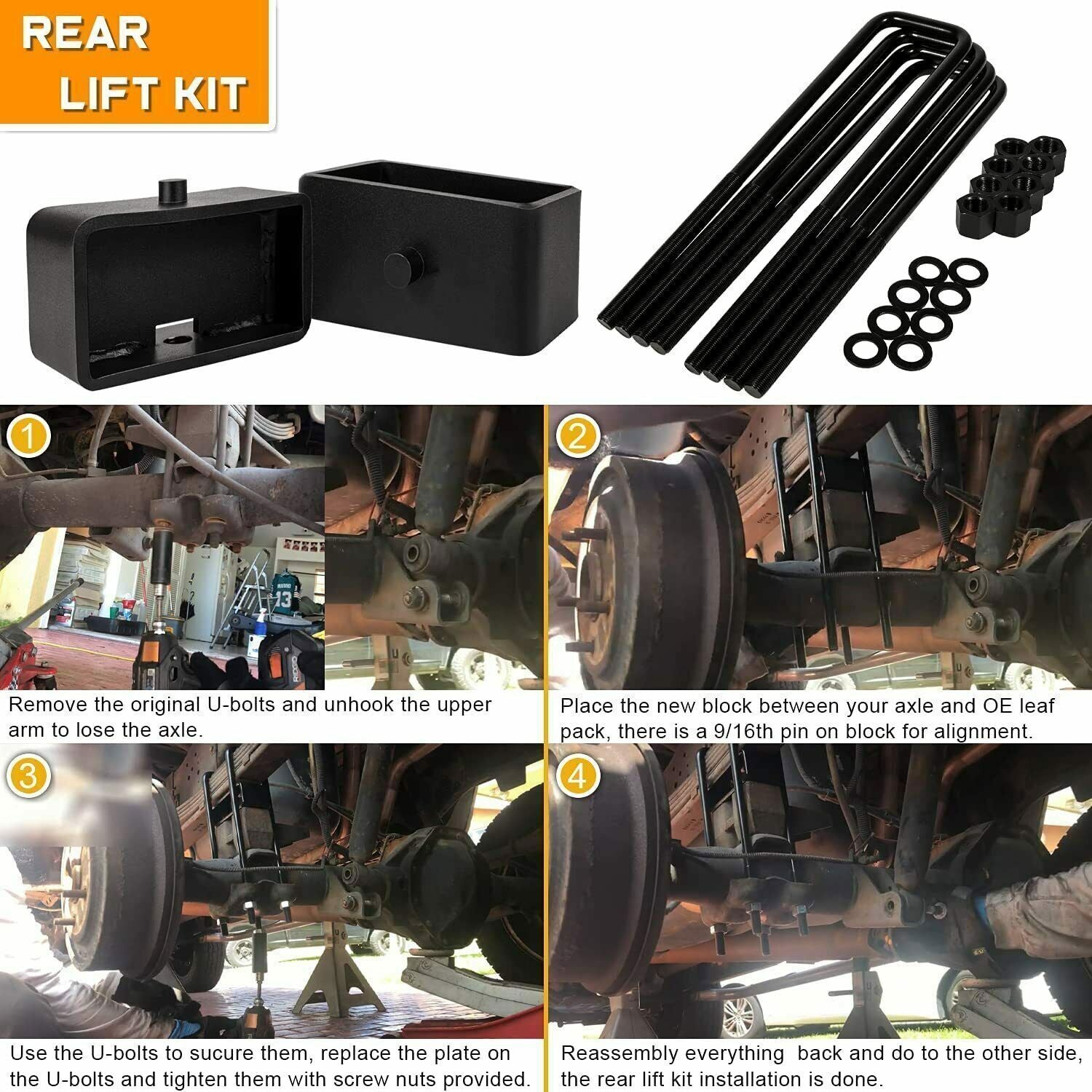 3" Front + 3" Rear Full Lift Kit for 1994-2001 Dodge Ram 1500 4WD 2WD Suspension