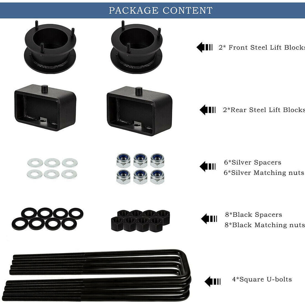 3" Front + 3" Rear Full Lift Kit for 1994-2001 Dodge Ram 1500 4WD 2WD Suspension