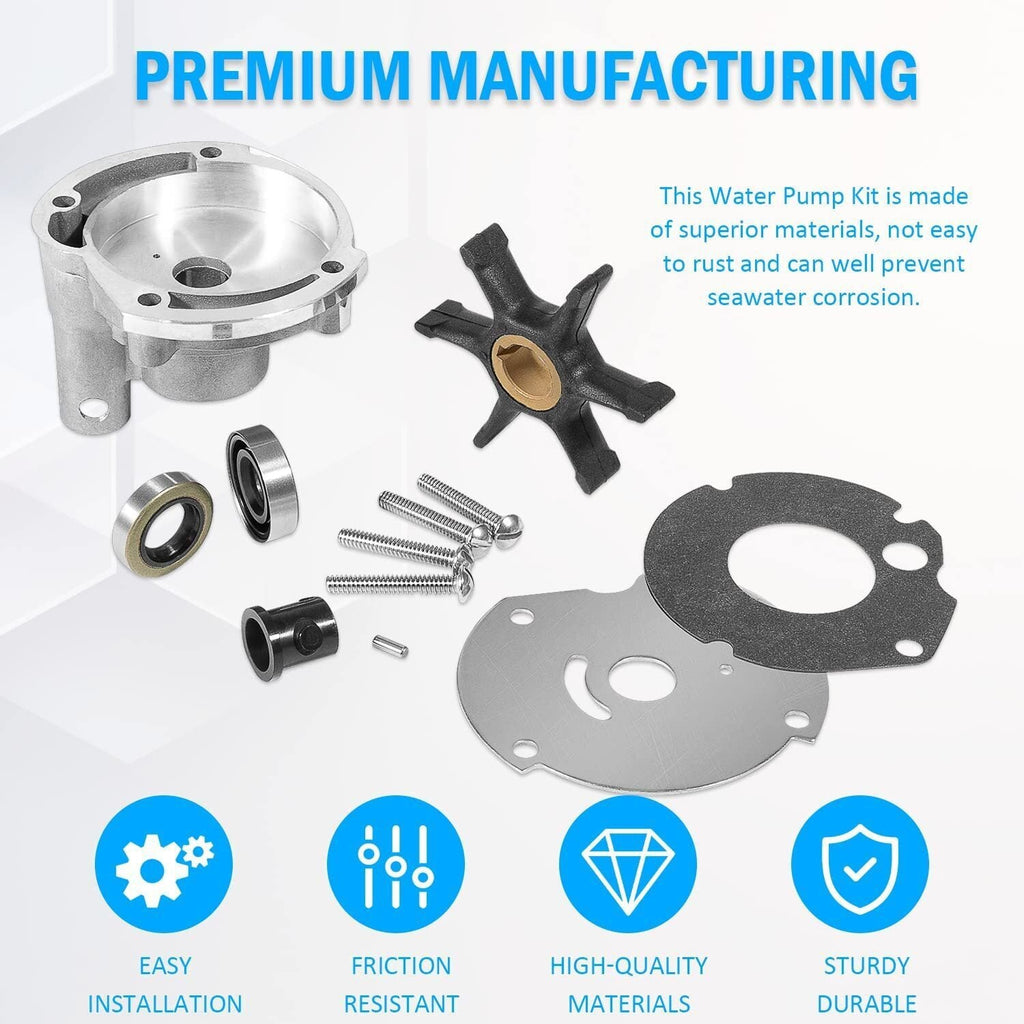 382296 Outboard Water Pump Impeller Rebuild Kit for Evinrude Johnson 9.5hp 10hp