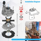 382296 Outboard Water Pump Impeller Rebuild Kit for Evinrude Johnson 9.5hp 10hp