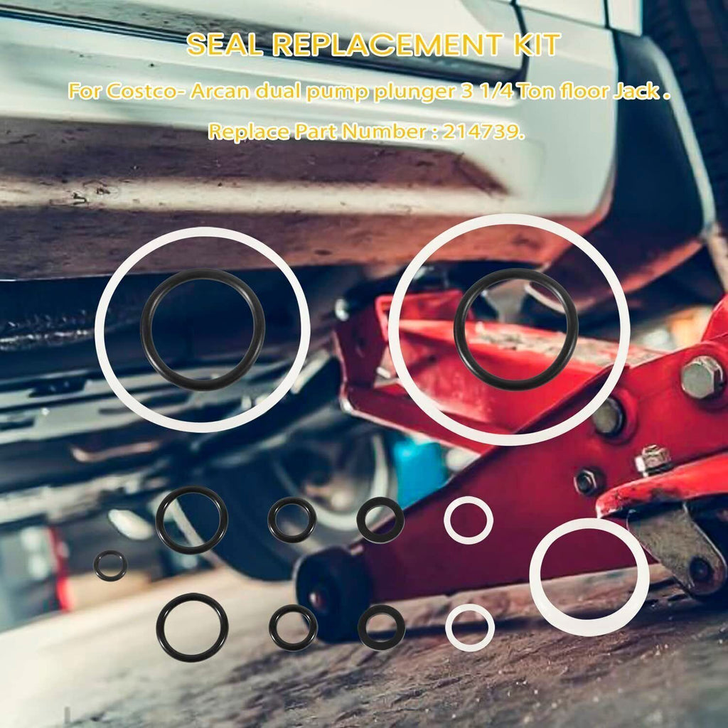 Floor Jack Seal Repair kit for Costco Arcan Dual Pump Plunger 3 or 3 1/4 Ton