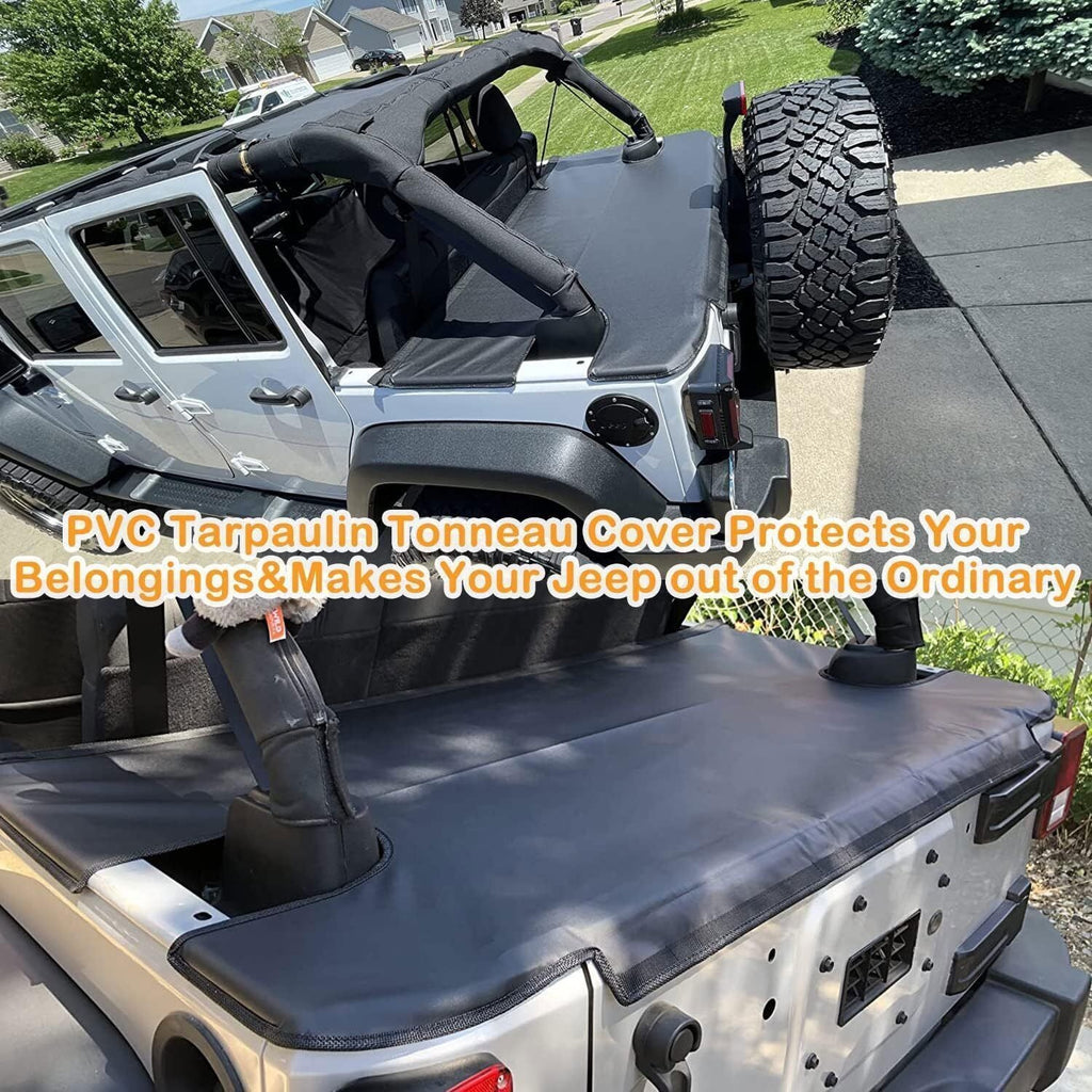 Cargo Cover Tonneau Cover Shield for 2007-2018 Jeep Wrangler JK Unlimited 4-Door