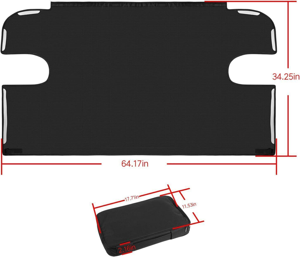 Cargo Cover Tonneau Cover Shield for 2007-2018 Jeep Wrangler JK Unlimited 4-Door