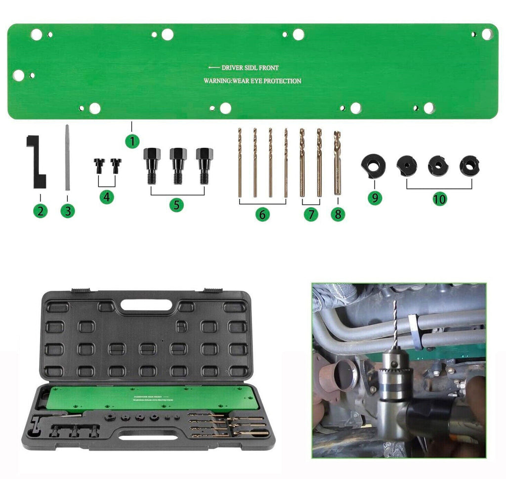 71500 Exhaust Manifold Bolt Drill Template Removal Tool Kit for Dodge 5.7L Hemi