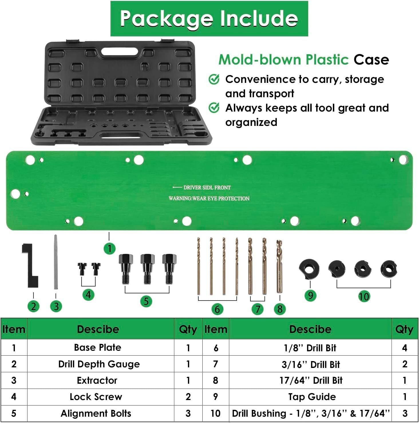 71500 Exhaust Manifold Bolt Drill Template Removal Tool Kit for Dodge 5.7L Hemi
