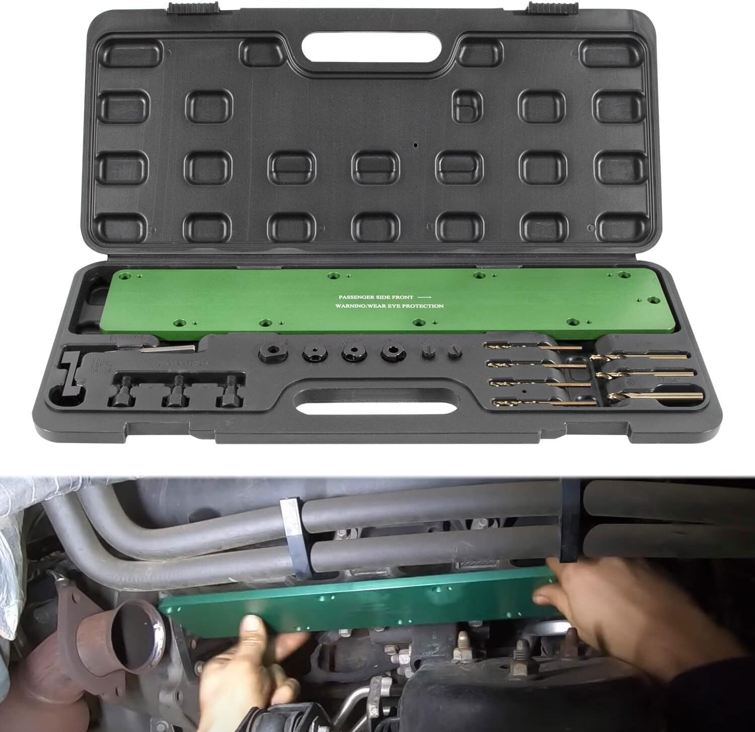 71500 Exhaust Manifold Bolt Drill Template Removal Tool Kit for Dodge 5.7L Hemi