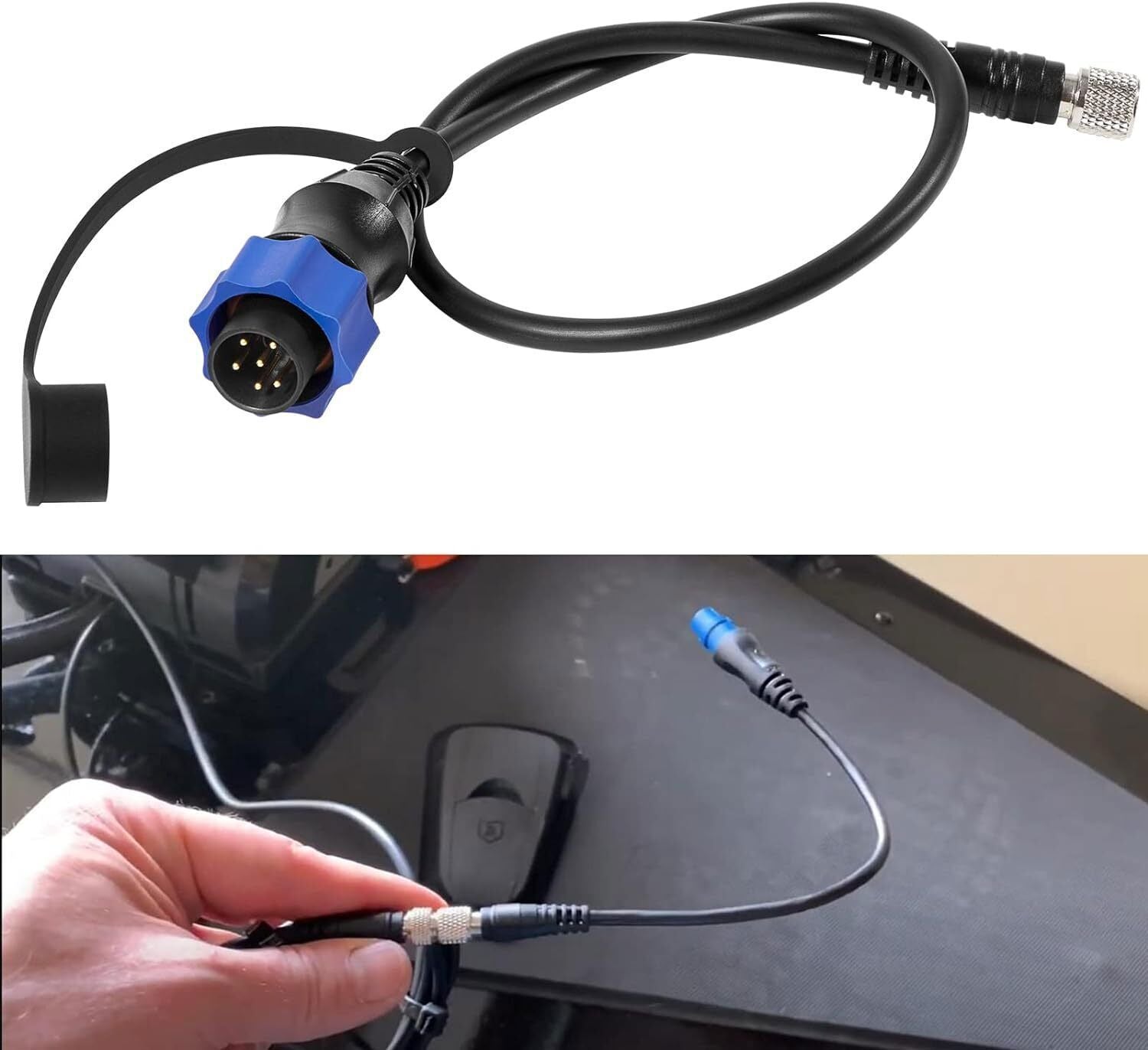 Replaces MKR-US2-10 Sonar 2 Adaptor Cable Fit for Minn Kota Lowrance Fish Finder