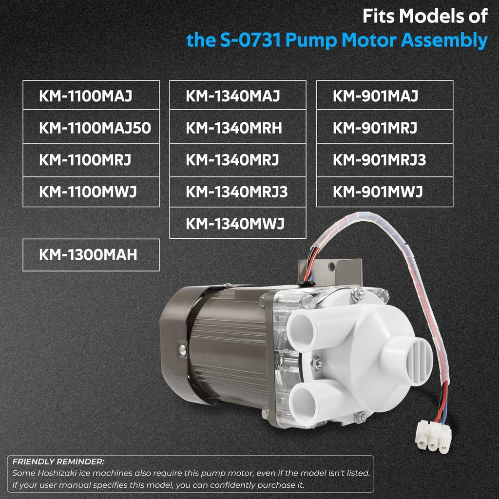for Hoshizaki S-0731 KM Water Pump Motor Assembly Ice Machine Motor Replacement