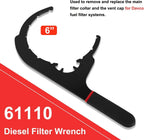 6" 61110 Diesel Fuel Filter Wrench  For Davco Paccar Kenworth Peterbilt Cummins