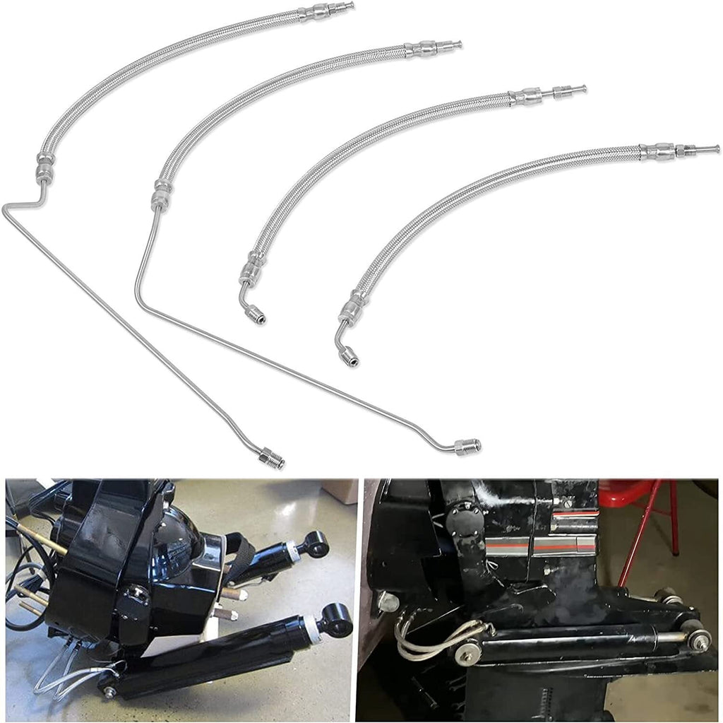 Trim Tilt Hydraulic Ram Cylinder Hose Kit Fits Mercruiser Alpha One I Gen I & II